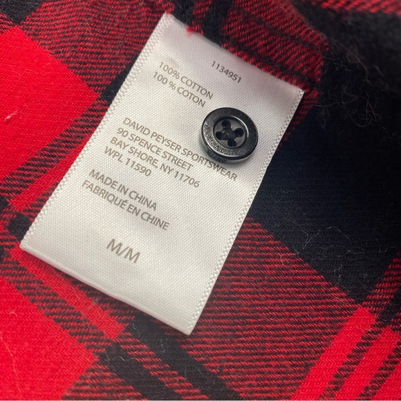 Weatherproof Vintage Women's Red Black Buffalo Plaid Button Down Shirt Size M - Picture 12 of 14